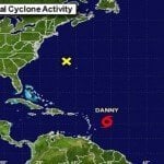 El NHC advierte sobre vientos y lluvias de Danny sobre islas