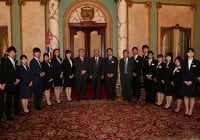 Presidente recibe delegación estudiantes japoneses participan intercambio cultural