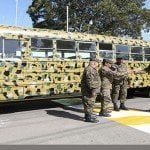 Ministro de Defensa entrega autobús 6to. Batallón de Infantería