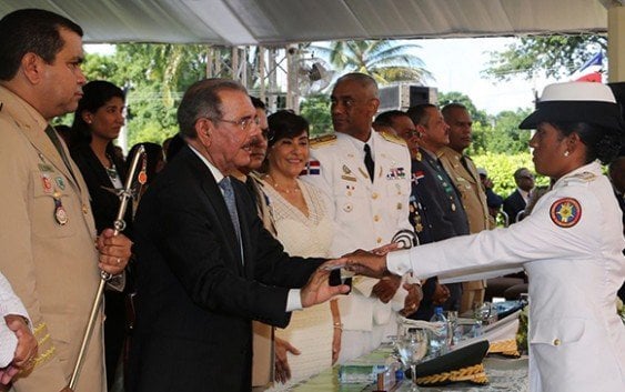 Danilo Medina encabeza acto graduación cadetes