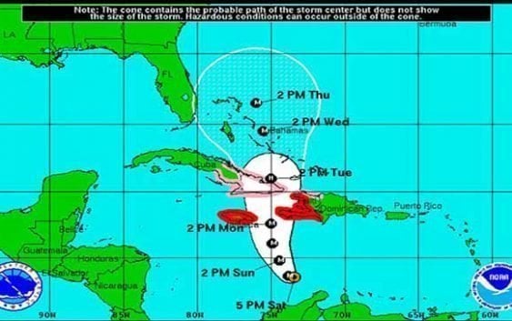 Huracán Matthew: Jamaica y Haití, hoy; Cuba y Bahamas, mañana y RD lluvias