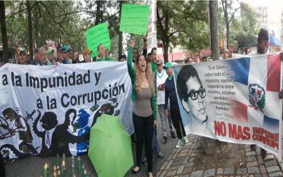 Odebrecht: En vigilia dominicanos en el Alto Manhattan piden cárcel para imputados