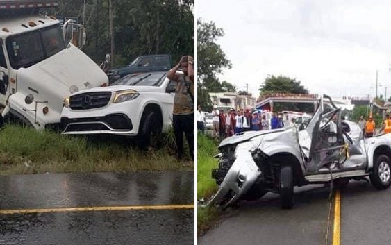 Don Miguelo intenta auxiliar en accidente murió una persona y camión impacta su vehículo