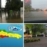Tras 16 horas de lluvia la capital se volvió intransitable, Onamet informa continuarán; Vídeo