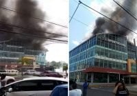 Incendio afecta Centro Comercial Plaza Fama y oficinas de la gobernación de SD; Vídeo