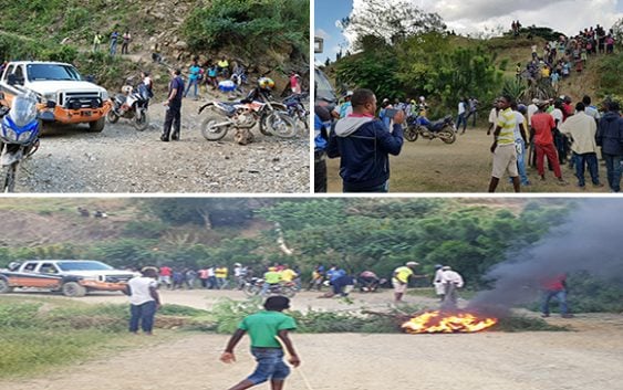 En presencia de dos guardias caterva de haitianos asalta y atraca médicos en Restauración