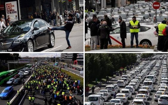 La huelga de taxistas sigue presionando a Fitur