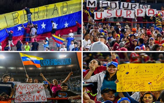 Venezolanos volvieron a corear hoy en la Serie del Caribe “Guaidó, Guaidó, Guaidó”