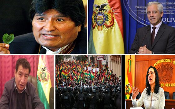 Fraude y otras fechorías hacen renunciar a Evo Morales, Álvaro García Linera y a los presidentes de las cámaras; Vídeos