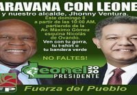 Leonel, Johnny Ventura y demás candidatos encabezarán caravana en el Distrito Nacional y la provincia Santo Domingo