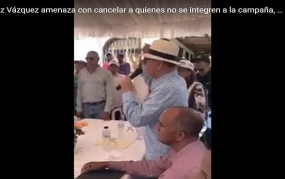 Energúmeno senador Félix Vásquez de Cotuí amenaza cancelar empleados que no quieran al Penco; Vídeo