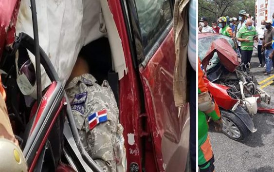 Dos accidentes en Azua: Mueren miembro FARD, madre e hija, motociclista y tres personas heridas