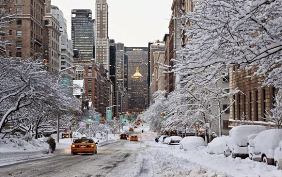 Intensa nevada hoy en los Estados Unidos incluyendo Nueva Inglaterra, Nueva York y Nueva Jersey
