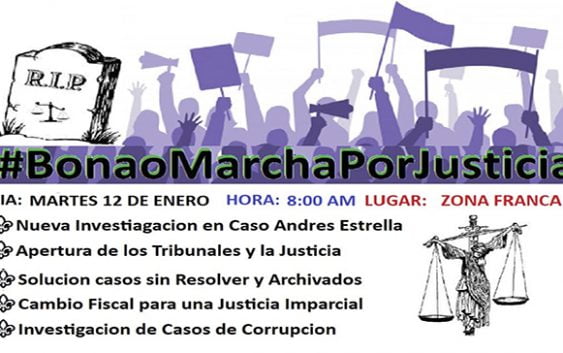 Este martes Bonao seguirá jornada «#BonaoMarchaPorJusticia» entre estos el caso Andrés Estrella; Vídeo