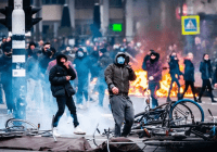 Se incrementan violentas protesta contra «Toque de queda» en los Países Bajos; Explotan puente; Vídeo