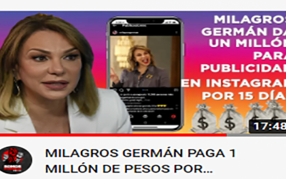 Denuncia Milagros Germán está pagando a Activa Group 1,223,660 pesos por 15 días en Instagram; Vídeo