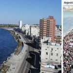 Imagen no es el malecón de La Habana es una movilización en Alejandría, Egipto; Vídeo