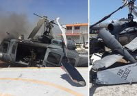 Helicóptero FAD llevaba soldados a la frontera estalla en Jimaní al momento del aterrizaje; Vídeos