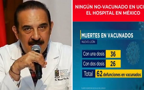 Covid-19 o coronavirus: Secretario Salud Nuevo León De la O Cavazos informa muerte vacunados; Vídeo