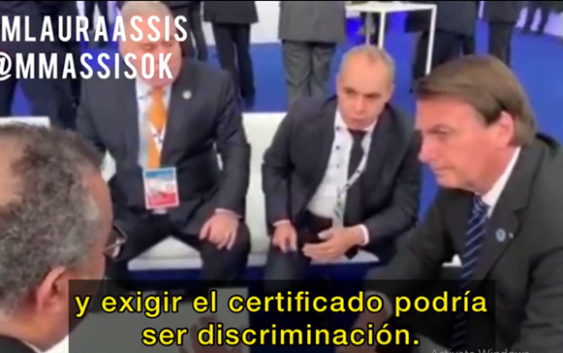 No debe perderse esta conversación entre el psicópata de la OMS y el Presidente Jair Bolsonaro; Vídeo