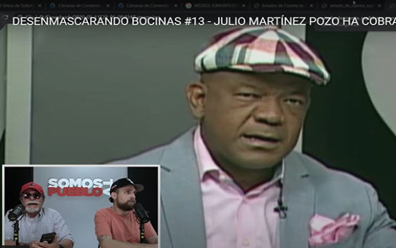 Somos Pueblo desenmascarando bocinas: Julio Martínez Pozo en muestra aleatoria recibió 55,967,937.41; Vídeo