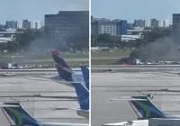 Pánico y terror se vivió en Miami tras incendio avión procedente de RD; Solo tres heridos; Vídeo