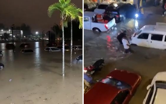 Tras tres horas ininterrumpidas de torrenciales lluvias capital dominicana de emergencia; Vídeos