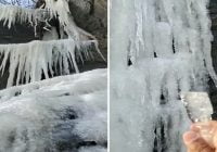 La Nevera se convirtió en duros ramilletes de hielo en Constanza; Vídeo