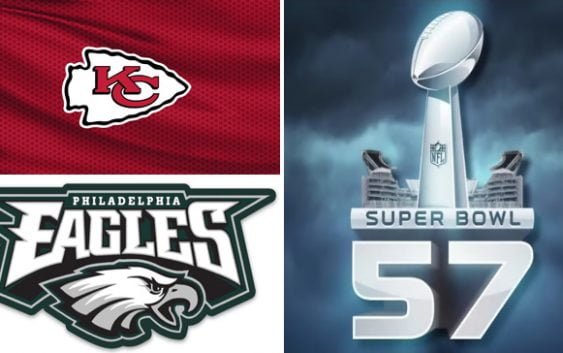 Todo listo para la 57ª edición del Super Bowl entre Kansas City Chiefs y Philadelphia Eagles
