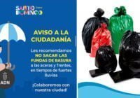 ADN pide colaboración de la ciudadanía y en tiempo de lluvias no sacar basura