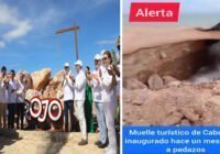 El pedazo de muelle de Abinader «inaugurado por reelección» hacen 34 días se cae a pedazos; Vídeo